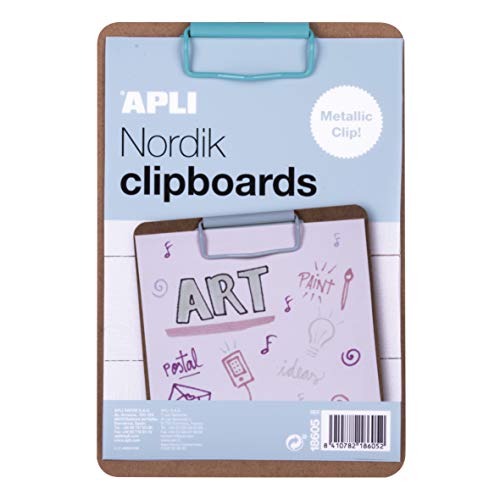 APLI Nordik Collection 18605 Clipboard aus Holz, A5, blauer Clip APLI Nordik Collection 18605 Clipboard aus Holz, A5, blauer Clip von APLI