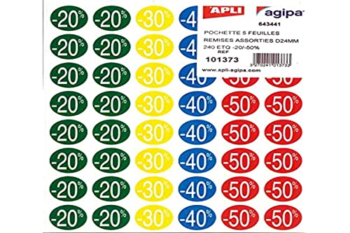 Apli 101373 Preisschilder rund selbstklebend permanent 101373 x 24 mm x 5H Apli 101373 Preisschilder rund selbstklebend permanent 101373 x 24 mm x 5H von APLI