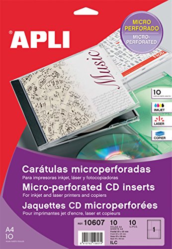 Apli 10607 CD-Hülle Microperfor, 10H von APLI