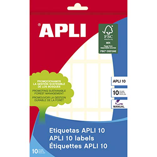 Apli 1638 Etikett-Bögen, 13 x 5, Weiß, 10 Stück. Apli 1638 Etikett-Bögen, 13 x 5, Weiß, 10 Stück. von APLI