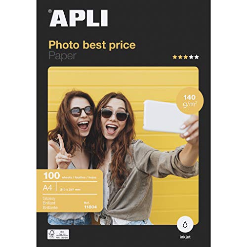 Apli 250093 - Inkjet-Papier mit Glanz A4, 100gr, 100 Blätter Apli 250093 - Inkjet-Papier mit Glanz A4, 100gr, 100 Blätter von APLI