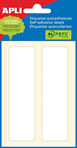Apli 2685 Mini-Bolsa rechteckige Etiketten, Weiß, 6 Blatt X 2685 von APLI