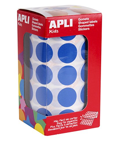 Apli 946007 - Rolle runde Sticker 20.0 blau von APLI Kids