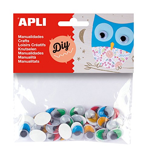 Apli 946031 - Mobile Augen zum Basteln, oval - 40 Stück von APLI Kids