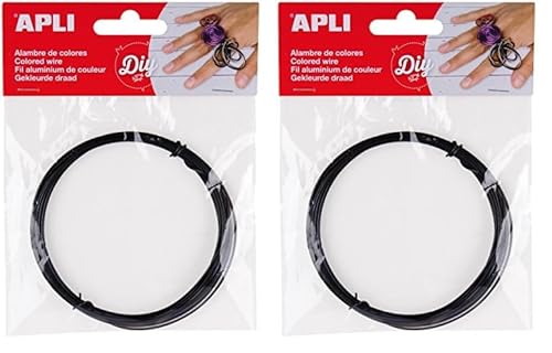 Apli 946044 - Draht Farbe schwarz 5m 1,5mm (Packung mit 2) von APLI