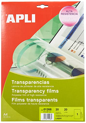 Apli Displayschutzfolie Klar für Laserdrucker und B/20, weiß Apli Displayschutzfolie Klar für Laserdrucker und B/20, weiß von APLI