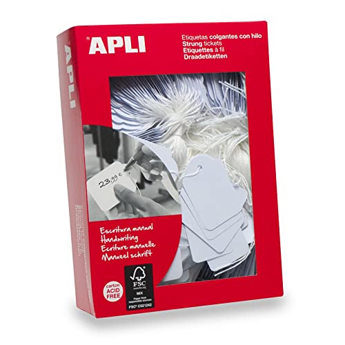 Apli Kids Charms 396 – Pack von 400 Etiketten, 50 x 70 mm, weiß von APLI