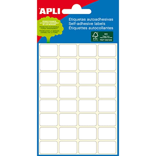 Apli Mini Klebeetiketten, 8 x 12 mm, Weiß, 360 Stück Apli Mini Klebeetiketten, 8 x 12 mm, Weiß, 360 Stück von APLI