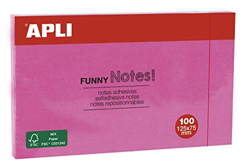 Bloc 100h Haftnotizen Pink Fluor 125 x 75 mm Apli 15003 Bloc 100h Haftnotizen Pink Fluor 125 x 75 mm Apli 15003 von APLI
