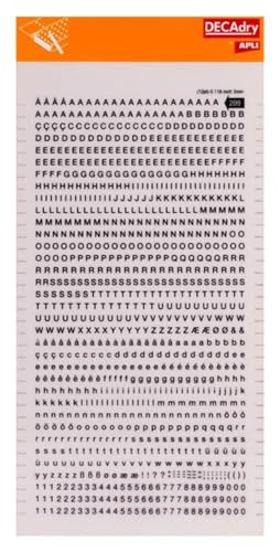 APLI SDD209F - Buchstaben und Zahlen übertragbar, schwarz. Super Buchstaben und Zahlen 3 mm Schwarz APLI SDD209F - Buchstaben und Zahlen übertragbar, schwarz. Super Buchstaben und Zahlen 3 mm Schwarz von APLI