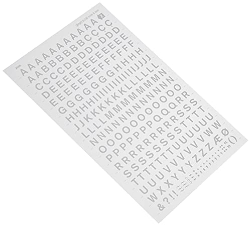 Buchstaben- und Zahlenetiketten, Farbe: schwarz Buchstaben 6 mm weiß Buchstaben- und Zahlenetiketten, Farbe: schwarz Buchstaben 6 mm weiß von APLI