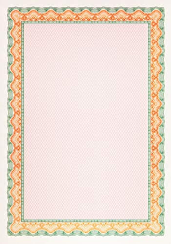 Decadry Urkundenpapier, 115 g/m², A4, Orange/Türkis, 70 Stück von APLI