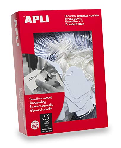 Etiquetas Blancas Colgantes con Hilo 50 x 70 mm Apli 00396 Etiquetas Blancas Colgantes con Hilo 50 x 70 mm Apli 00396 von APLI