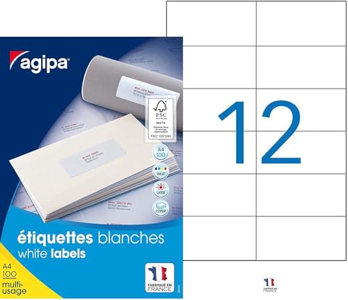 agipa 101032 Universal-Etiketten, 105 x 49,39 mm mit Abzieh-Hilfe agipa 101032 Universal-Etiketten, 105 x 49,39 mm mit Abzieh-Hilfe von APLI
