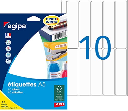 agipa 114027 Universal-Etiketten, 100 x 24 mm, weiß agipa 114027 Universal-Etiketten, 100 x 24 mm, weiß von APLI