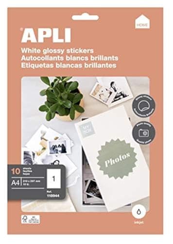 agipa 118944 Hochglanz-Etiketten, 210 x 297 mm, weiß agipa 118944 Hochglanz-Etiketten, 210 x 297 mm, weiß von APLI