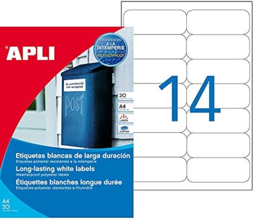 agipa 12113 Wetterfeste Folien-Etiketten, 99,1 x 38,1 mm, weiß agipa 12113 Wetterfeste Folien-Etiketten, 99,1 x 38,1 mm, weiß von APLI