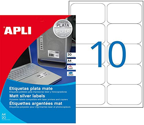 agipa 15030 Typenschild-Etiketten, 96 x 50,8 mm, silber agipa 15030 Typenschild-Etiketten, 96 x 50,8 mm, silber von APLI