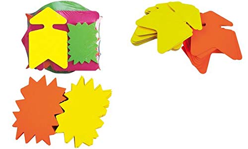 agipa Signal-Etiketten ´Stern´, gelb/orange, 240 x 320 mm, Sie erhalten 1 Packung, Packungsinhalt: 25 Stück von APLI