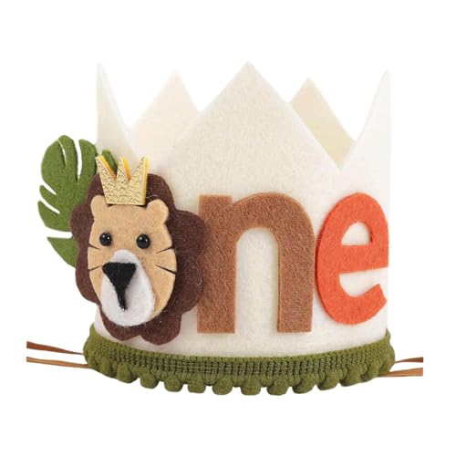 APLVFFZH 1. Geburtstag Hut Wilds 1 Baby Kron Erst Geburtstag Kronhut Lion 1. Geburtstag Krone für Teenager, A von APLVFFZH