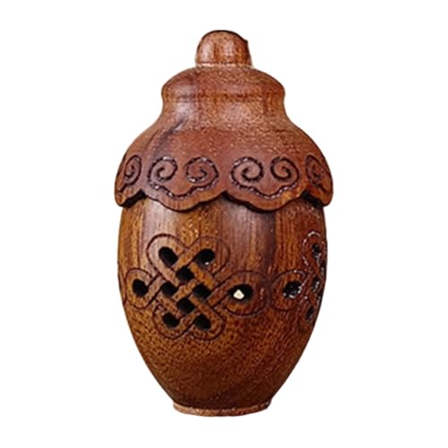 APLVFFZH Holzgeschnitzter Anhänger, kreatives Geschenk, elegant, vielseitig verwendbar, tragbar, handgefertigt, hängendes Ornament, Schlüsselanhänger für die, Vase A von APLVFFZH