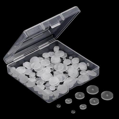 200 Stück transparente Piercingscheiben für Piercingbump, 3/5/7/9 mm Silikon-Ohrring-Verschlüsse, Kunststoff-Scheiben-Pads, Stabilisator, Ohrläppchen, Ohrringstützen für schwere Ohrringe 200 Stück transparente Piercingscheiben für Piercingbump, 3/5/7/9 mm Silikon-Ohrring-Verschlüsse, Kunststoff-Scheiben-Pads, Stabilisator, Ohrläppchen, Ohrringstützen für schwere Ohrringe von APLZGMG