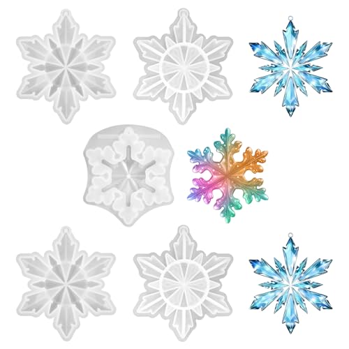 Schneeflocken-Harzformen, Weihnachts-Schneeflocken-Silikon-Gießformen, Eiskristall, Schneeflocken, Weihnachtsdekoration, Harze, Silikonform für Winter, Heimdekoration, Epoxidharz, Ornament, DIY Schneeflocken-Harzformen, Weihnachts-Schneeflocken-Silikon-Gießformen, Eiskristall, Schneeflocken, Weihnachtsdekoration, Harze, Silikonform für Winter, Heimdekoration, Epoxidharz, Ornament, DIY von APLZGMG