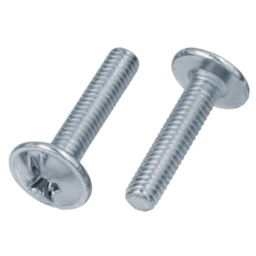 50 Stück Linsenkopfschrauben M4 x 12 mit Kreuzschlitz Flansch Linsenschrauben verzinkt DIN 967 ISO 7380 Möbelknopf Möbelschraube Griffschraube Griffee Möbelgriffschraube M4x12 von APM-Trade