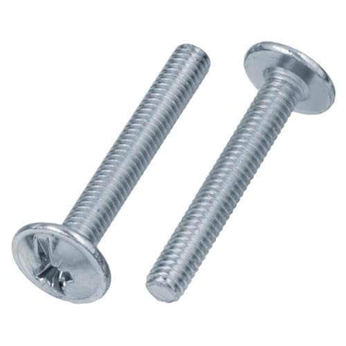 50 Stück Linsenkopfschrauben M4 x 27 mit Kreuzschlitz Flansch Linsenschrauben verzinkt DIN 967 ISO 7380 Möbelknopf Möbelschraube Griffschraube Griffee Möbelgriffschraube M4x27 von APM-Trade