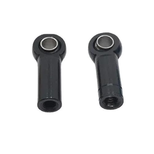 RC Zugstange Metall-Upgrade, Positives Gewinde, Umgekehrtes Gewinde, 2 Stück, Länge 18 Mm, Loch 2,5 Mm, Dicke 7 Mm, Spurstangen-Kugelschnalle Für RC-Autoteile(Black) von APMXQWIL