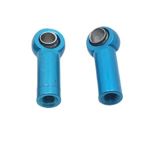 RC Zugstange Metall-Upgrade, Positives Gewinde, Umgekehrtes Gewinde, 2 Stück, Länge 18 Mm, Loch 2,5 Mm, Dicke 7 Mm, Spurstangen-Kugelschnalle Für RC-Autoteile(Blue) von APMXQWIL
