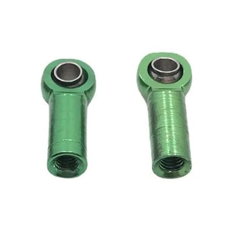 RC Zugstange Metall-Upgrade, Positives Gewinde, Umgekehrtes Gewinde, 2 Stück, Länge 18 Mm, Loch 2,5 Mm, Dicke 7 Mm, Spurstangen-Kugelschnalle Für RC-Autoteile(Green) von APMXQWIL