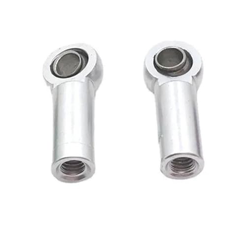 RC Zugstange Metall-Upgrade, Positives Gewinde, Umgekehrtes Gewinde, 2 Stück, Länge 18 Mm, Loch 2,5 Mm, Dicke 7 Mm, Spurstangen-Kugelschnalle Für RC-Autoteile(Silver) von APMXQWIL