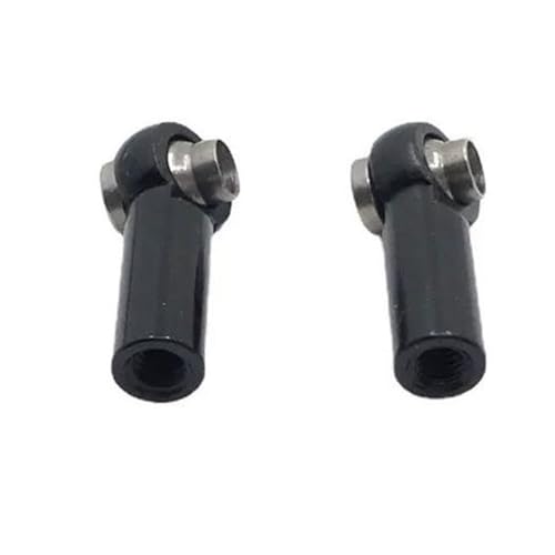 RC Zugstange Metall-Upgrade, Positives Gewinde, Umgekehrtes Gewinde, 2 Stück, Länge 18 Mm, Loch 3 Mm, Dicke 7 Mm, Spurstangen-Kugelschnalle Für RC-Autoteile(Black) von APMXQWIL