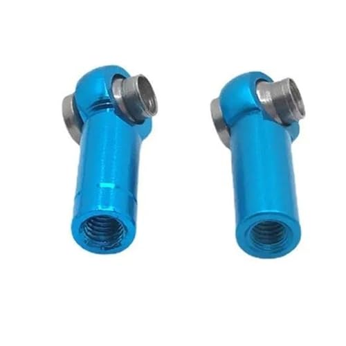 RC Zugstange Metall-Upgrade, Positives Gewinde, Umgekehrtes Gewinde, 2 Stück, Länge 18 Mm, Loch 3 Mm, Dicke 7 Mm, Spurstangen-Kugelschnalle Für RC-Autoteile(Blue) von APMXQWIL
