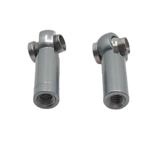 RC Zugstange Metall-Upgrade, Positives Gewinde, Umgekehrtes Gewinde, 2 Stück, Länge 18 Mm, Loch 3 Mm, Dicke 7 Mm, Spurstangen-Kugelschnalle Für RC-Autoteile(Gray) von APMXQWIL
