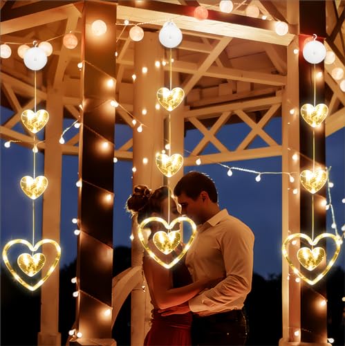 APODESS 3stk Herz Lichterkette Hochzeit Deko Led Herz Zum Aufhängen Verlobung Hochzeitsdeko Heiratsantrag Romantische Batterie Fensterbeleuchtung Ganzjährig für Valentinstag Warmweiß APODESS 3stk Herz Lichterkette Hochzeit Deko Led Herz Zum Aufhängen Verlobung Hochzeitsdeko Heiratsantrag Romantische Batterie Fensterbeleuchtung Ganzjährig für Valentinstag Warmweiß von APODESS