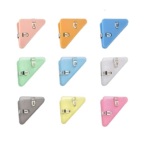 APOMOONS 36 Stück Dreieckige Büroklammern Papier Eckenschutz Clips, Dokumenten Buchecken Clips Eckenschutz Neuartige Formen Büroklammern Binder Clips für Büro Schule Schreibwaren Dokumente von APOMOONS