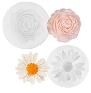 APOMOONS 2 Stück Kerzen Silikonformen, Daisy Silicone Kerzenform 3D Pfingstrosen-Kerzenform, Silikonformen Gießformen Kerzen Blumen, DIY Herstellung von APOMOONS