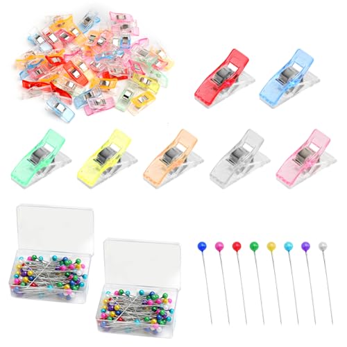 APOMOONS 200 Stück Stecknadeln mit Kopf und 50 Stück Nähklammern Stoffklammern zum Nähen, Bunte Stecknadeln Hijab Pins Nähutensilien Nähzubehör für Handarbeiten Quilten und Schmuckherstellung APOMOONS 200 Stück Stecknadeln mit Kopf und 50 Stück Nähklammern Stoffklammern zum Nähen, Bunte Stecknadeln Hijab Pins Nähutensilien Nähzubehör für Handarbeiten Quilten und Schmuckherstellung von APOMOONS