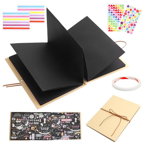 APOMOONS 21×15 cm Fotoalbum Zum Selbstgestalten, 34 Seiten Diy Fotoalbum Scrapbook mit 2 Fotoecken und 2 Aufklebern, Fotobuch Klein Leeres Buch Zum Einkleben als Abschluss, Geburtstags, Gästebuch APOMOONS 21×15 cm Fotoalbum Zum Selbstgestalten, 34 Seiten Diy Fotoalbum Scrapbook mit 2 Fotoecken und 2 Aufklebern, Fotobuch Klein Leeres Buch Zum Einkleben als Abschluss, Geburtstags, Gästebuch von APOMOONS