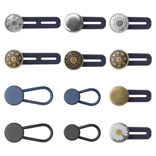 APOMOONS 24 Stück Hosenbunderweiterung Knopf Set Verstellbare Hosenknopf Verlängerung für Herren, Damen und Schwangerschaft – Bunter Hosenbund Extender für Jeans, Röcke, Hemden Anzug APOMOONS 24 Stück Hosenbunderweiterung Knopf Set Verstellbare Hosenknopf Verlängerung für Herren, Damen und Schwangerschaft – Bunter Hosenbund Extender für Jeans, Röcke, Hemden Anzug von APOMOONS