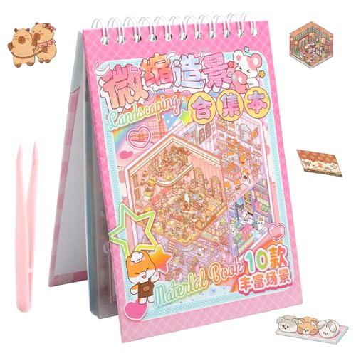 APOMOONS 3D Sticker Scene, 3D House Stickers, DIY 3D House Stickers, 3D Hausaufkleber, Sticker Therapy mit Pinzette, Haus Aufkleber Machen Sie Ihren Eigenen, Relief Stress für Erwachsene und Kinder von APOMOONS