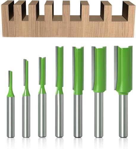 APOMOONS 7 Stück holzfräser schaft, Schaft Gerade Fräser, 6mm Schaft Nutfräser Holz Oberfräse, Hartmetall Fräsen Werkzeug, Holzfräser Fräser Fräsfräser Schneidmesser - 3mm 4mm 5mm 6mm 8mm 10mm 12mm APOMOONS 7 Stück holzfräser schaft, Schaft Gerade Fräser, 6mm Schaft Nutfräser Holz Oberfräse, Hartmetall Fräsen Werkzeug, Holzfräser Fräser Fräsfräser Schneidmesser - 3mm 4mm 5mm 6mm 8mm 10mm 12mm von APOMOONS