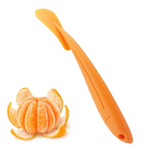 APOMOONS Orangenschäler 1 Stück, Apfelsinenschäler Kunststoff Schäler Orange, Langgriff Mandarinenschäler für Zitronen, Orangen (18x2.5CM) von APOMOONS