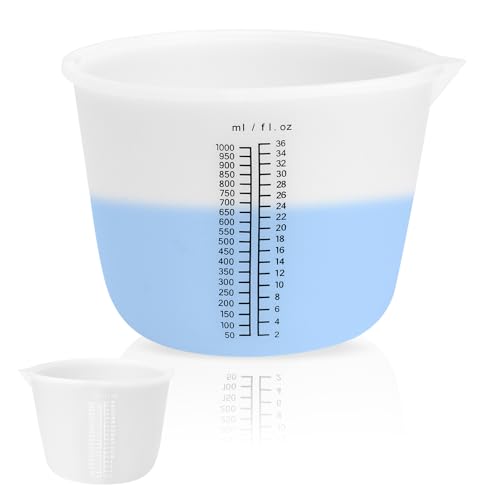 APOMOONS Silikon Messbecher 1L, Wiederverwendbare Mischbecher Epoxidharz, Silikonbecher zum Gießen mit Skala, Measuring Cups für Gießformen DIY Basteln Küche APOMOONS Silikon Messbecher 1L, Wiederverwendbare Mischbecher Epoxidharz, Silikonbecher zum Gießen mit Skala, Measuring Cups für Gießformen DIY Basteln Küche von APOMOONS