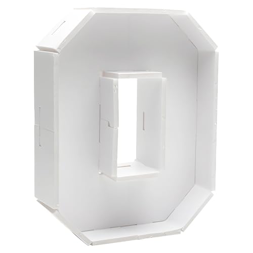 APOMOONS Zahlenbox Zahl 0 Weiß aus Karton, DIY Befüllbare Süßigkeitenbox, Pappbuchstaben, Geschenkbox Pappnummern für Geburtstag Abschlussfeier und Party Deko, 24x19x5.5cm von APOMOONS