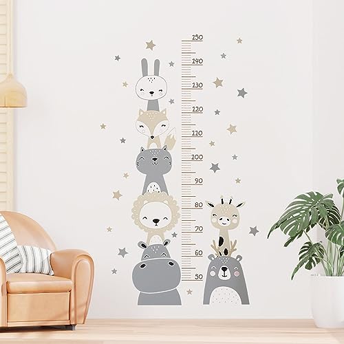 Wandtattoo Kinder Höhe Diagramm Messlatte Kind Wald Tiere Wandaufkleber Boho Dekor, Wandsticker Kinderzimmer für Mädchen Wandsticker Schlafzimmer Babyzimmer Kinderzimmer Dekoration von APOMOONS