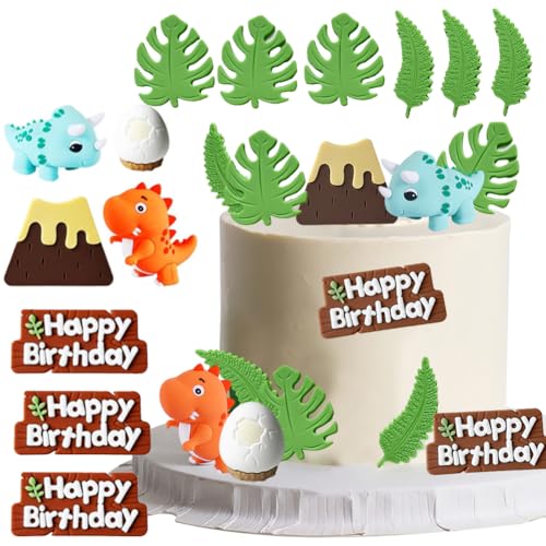 Dinosaurier-Kuchendekorationen, Dinosaurier-Geburtstagstortenaufsätze, Dinosaurier-Geburtstagsparty-Zubehör, geeignet für Jungen und Mädchen, Babyparty-Geburtstagsparty-Dekorationen Dinosaurier-Kuchendekorationen, Dinosaurier-Geburtstagstortenaufsätze, Dinosaurier-Geburtstagsparty-Zubehör, geeignet für Jungen und Mädchen, Babyparty-Geburtstagsparty-Dekorationen von APPCRFM