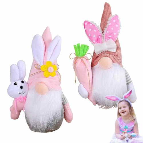 APPCXOKL 2PCs Frühlings wichtel mit Hase Lucky - Hochwertige Frühlingsdekoration & Frühlingsdeko Innen, Bunte Frühlings Deko, Großer Frühlingswichtel Deko Frühling APPCXOKL 2PCs Frühlings wichtel mit Hase Lucky - Hochwertige Frühlingsdekoration & Frühlingsdeko Innen, Bunte Frühlings Deko, Großer Frühlingswichtel Deko Frühling von APPCXOKL